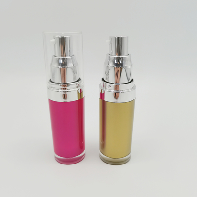 Bouteille acrylique de lotion de forme ronde de PMMA 15ml 30ml 50ml 100ml 120ml