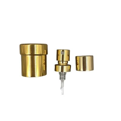 La petite 15/400 pompe de cuir embouti de parfum pulvérisent 0.09ML SS316 avec le chapeau d'or