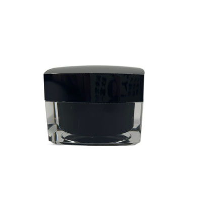 Les pots cosmétiques en plastique noirs écrèment 15g 50g droit - couleur adaptée aux besoins du client par bord d'angle
