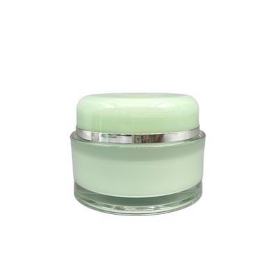 Pots cosmétiques en plastique de preuve UV autour des conteneurs acryliques 30g 50g pour la crème de soins de la peau
