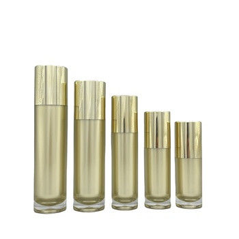 estampillage chaud acrylique de pompe de 100ml 120ml de bouteille d'or en plastique vide cosmétique de lotion