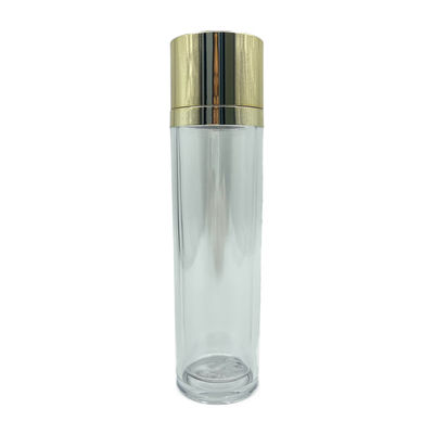 Le plastique du chapeau PETG d'or met les conteneurs en bouteille cosmétiques de luxe pour le toner 100ml 120ml