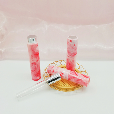 Couleur adaptée aux besoins du client par bouteille de parfum rechargeable de modèle de marbre d'injection plastique 8ml