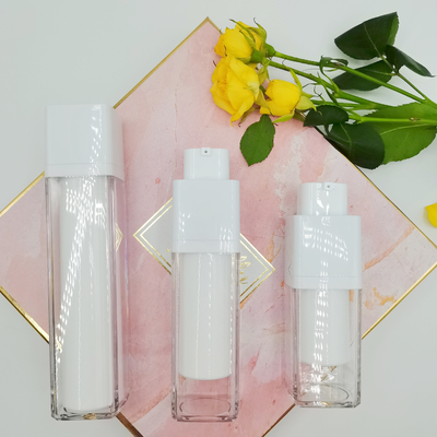 Mur privé d'air Matte Packaging Bottle examinant en soie de double de la bouteille 15ml 30ml 50ml de place rotatoire