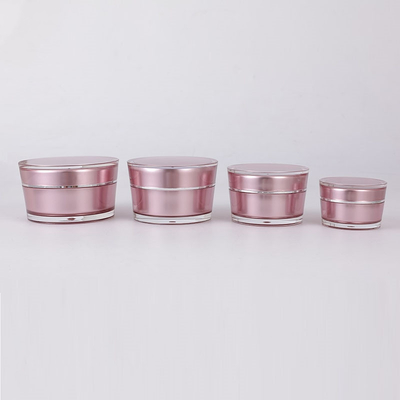 emballage cosmétique de biseau de 15g 30g 50g 75g de pot crème acrylique vide rond de luxe de forme pour le cosmétique avec le couvercle