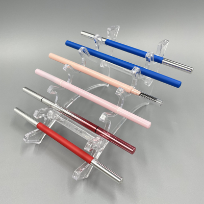Les ABS sensibles du crayon de sourcil de triangle 146mm 7mm doublent le conteneur principal de maquillage d'oeil avec la brosse