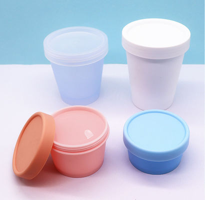La tasse cosmétique matérielle mono de glace du pot 50ml 100ml 200ml 250ml de pp forment le pot de soin personnel