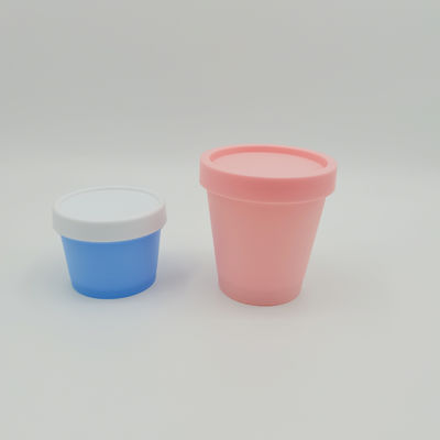 La tasse cosmétique matérielle mono de glace du pot 50ml 100ml 200ml 250ml de pp forment le pot de soin personnel