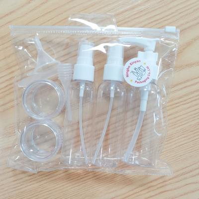Sac de lavage adapté aux besoins du client par entonnoir de compte-gouttes de cuillère de pompe pour la bouteille de jet de voyage de pot de crème