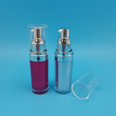 Bouteille acrylique de lotion de forme ronde de PMMA 15ml 30ml 50ml 100ml 120ml
