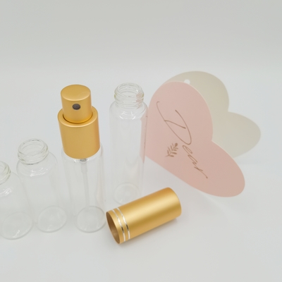 bouteille en verre de tube de 10ml 15ml 20ml 25ml 30ml avec des pulvérisateurs en aluminium de parfum