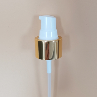 Distributeur de pompe à crème 24/410 PP Couvercle en aluminium brillant doré