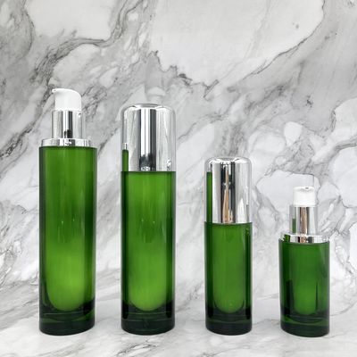 Acrylique vide de luxe des conteneurs 50ml 120ml de bouteille cosmétique ronde de pompe
