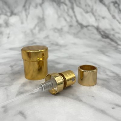 La petite 15/400 pompe de cuir embouti de parfum pulvérisent 0.09ML SS316 avec le chapeau d'or