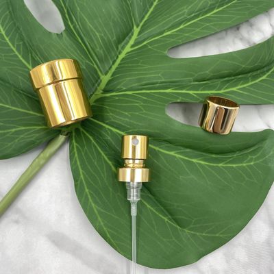 La petite 15/400 pompe de cuir embouti de parfum pulvérisent 0.09ML SS316 avec le chapeau d'or