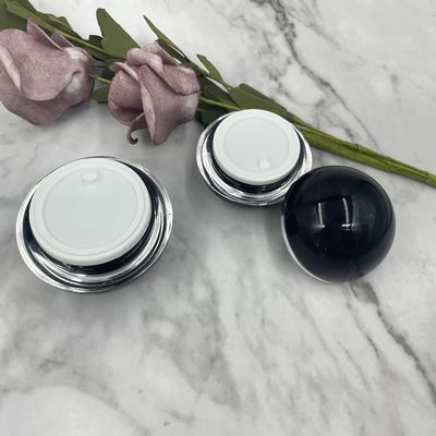 Forme cosmétique acrylique de boule de pot du conteneur 15g 30g 50g de crème de visage d'emballage de soins de la peau