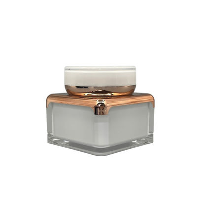Type carré pot crème acrylique 30g, 50g XY2202 de conception de bord de rond