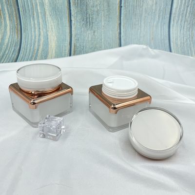 Type carré pot crème acrylique 30g, 50g XY2202 de conception de bord de rond