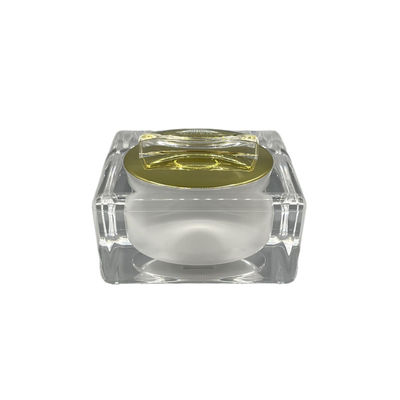 Type carré couverture à haute teneur 30g, 50g XY2201 de miroir de pot crème acrylique de conception de bord de rond