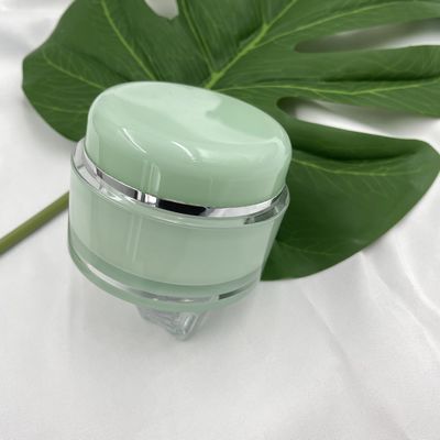 Pots cosmétiques en plastique de preuve UV autour des conteneurs acryliques 30g 50g pour la crème de soins de la peau