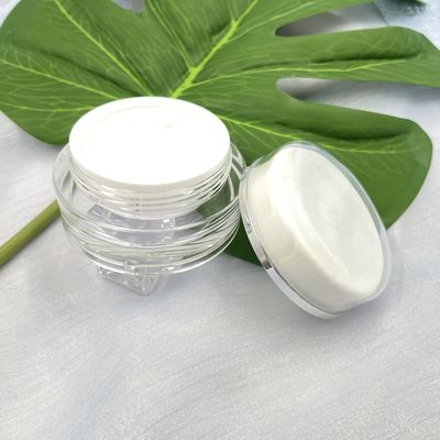 Pots cosmétiques en plastique de preuve UV autour des conteneurs acryliques 30g 50g pour la crème de soins de la peau
