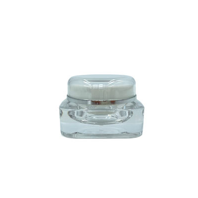 Emballage cosmétique en plastique 15g 30g 50g de crème de pots de place souple avec le chapeau rond