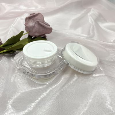 Emballage cosmétique en plastique 15g 30g 50g de crème de pots de place souple avec le chapeau rond