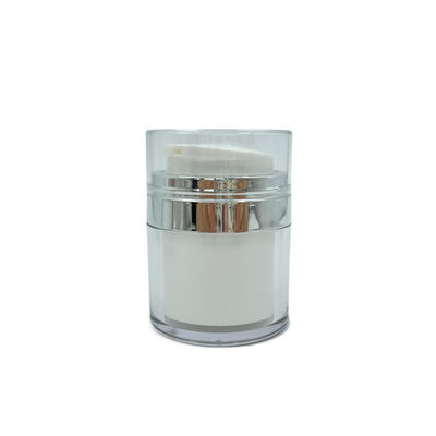 Rond cosmétique de l'emballage 15g 30g de pots privés d'air de PMMA rotatoire pour la crème de soins de la peau