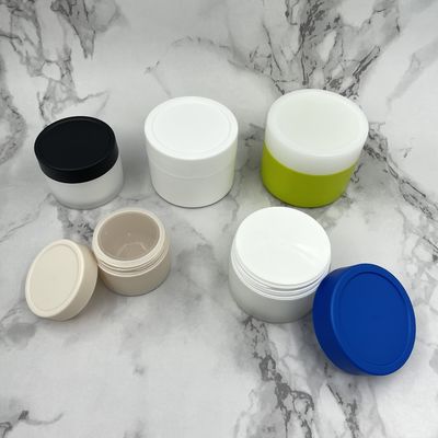 Le mur 60ml 100ml de Matt Plastic Cosmetic Jars Double a métallisé pour la pâte Scrub