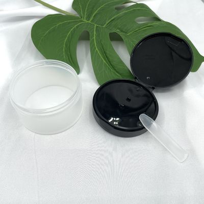 le cosmétique 80g en plastique cogne le masque facial de conteneurs clairs avec la cuillère/grattoir