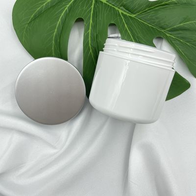 le cosmétique 100g en plastique blanc cogne l'anti impact de conteneurs vides pour la crème de STATION THERMALE/frotte la pâte