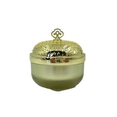 Le rond de luxe du pot 5g 15g de crème de conteneurs cosmétiques en plastique clairs d'or a métallisé