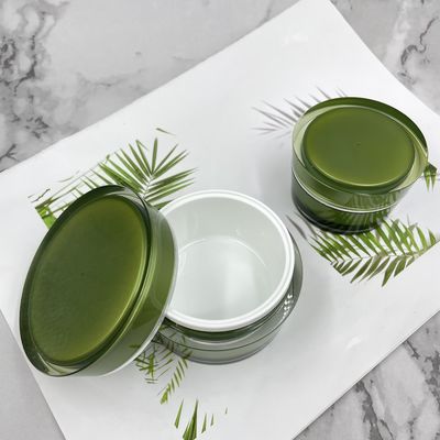 emballage cosmétique de biseau de 15g 30g 50g 75g de pot crème acrylique vide rond de luxe de forme pour le cosmétique avec le couvercle