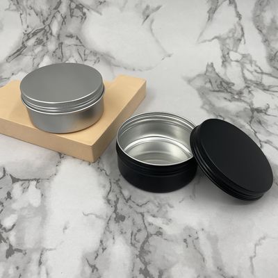 Matt Black Aluminium Tin Jars 150ml a adapté la couleur aux besoins du client étanche