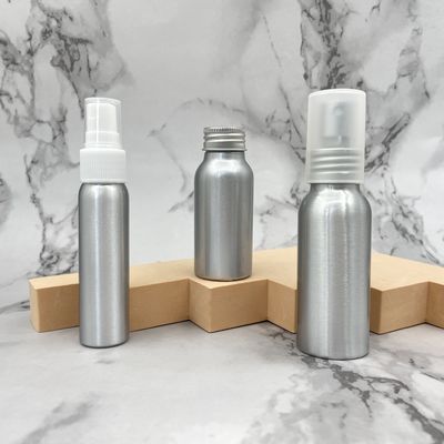Anti bouteille cosmétique en aluminium UV scellant 100ml 150ml avec le label