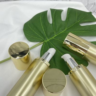 estampillage chaud acrylique de pompe de 100ml 120ml de bouteille d'or en plastique vide cosmétique de lotion