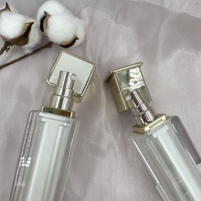 Preuve cosmétique de fuite de la place 80ml 120ml de bouteille de pompe de lotion de Pearl White avec le chapeau