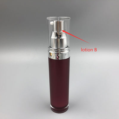 Preuve progressive cosmétique acrylique de fuite d'ABS de décoloration de la bouteille 15ml de pompe pour la lotion