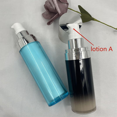 Preuve progressive cosmétique acrylique de fuite d'ABS de décoloration de la bouteille 15ml de pompe pour la lotion