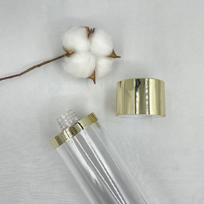 Le plastique du chapeau PETG d'or met les conteneurs en bouteille cosmétiques de luxe pour le toner 100ml 120ml