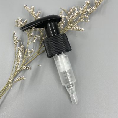 La pompe noire de distributeur de lotion savonnent 1.2CC pour lisser/fermeture à nervures 28/400 28/415