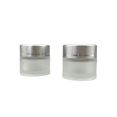 10g a givré le couvercle blanc de pot de crème de couleur claire en verre cosmétique du diamètre 3.5cm