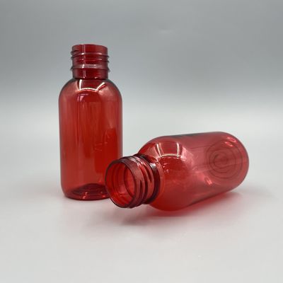 Contre le rond en plastique vide UV des bouteilles 100ml 3.52OZ de sirop avec le chapeau évident de bourreur