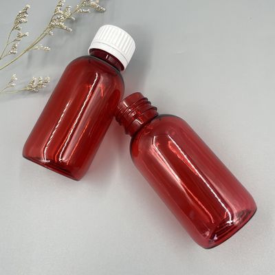 Contre le rond en plastique vide UV des bouteilles 100ml 3.52OZ de sirop avec le chapeau évident de bourreur