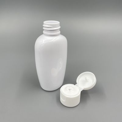 Bouteille en plastique 50ml plat de pompe d'ANIMAL FAMILIER de style aplati aux pôles empêcher l'oxygène avec le chapeau