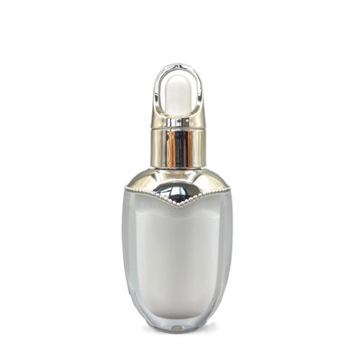 Mur ovale acrylique de double de forme de bouteille de compte-gouttes du conteneur 10ml d'huile essentielle