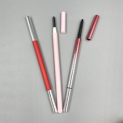 Les ABS sensibles du crayon de sourcil de triangle 146mm 7mm doublent le conteneur principal de maquillage d'oeil avec la brosse