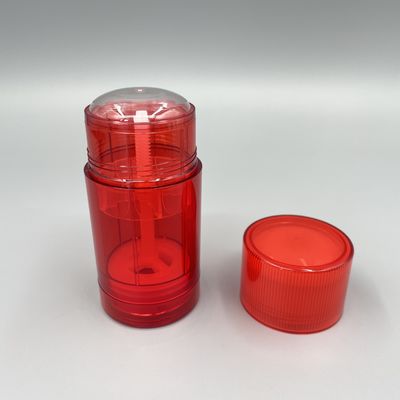 Conteneur fait sur commande rouge de stick déodorant 75g autour d'as avec l'impression