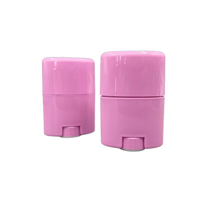 Petit pain vide de conteneurs roses en plastique du désodorisant 15g sur la torsion ovale de forme