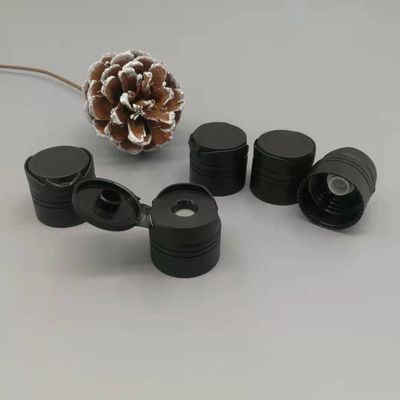Dessus Flip Cap de Matt Black Plastic Screw Disc 24/410 valve 9.5mm de silicone